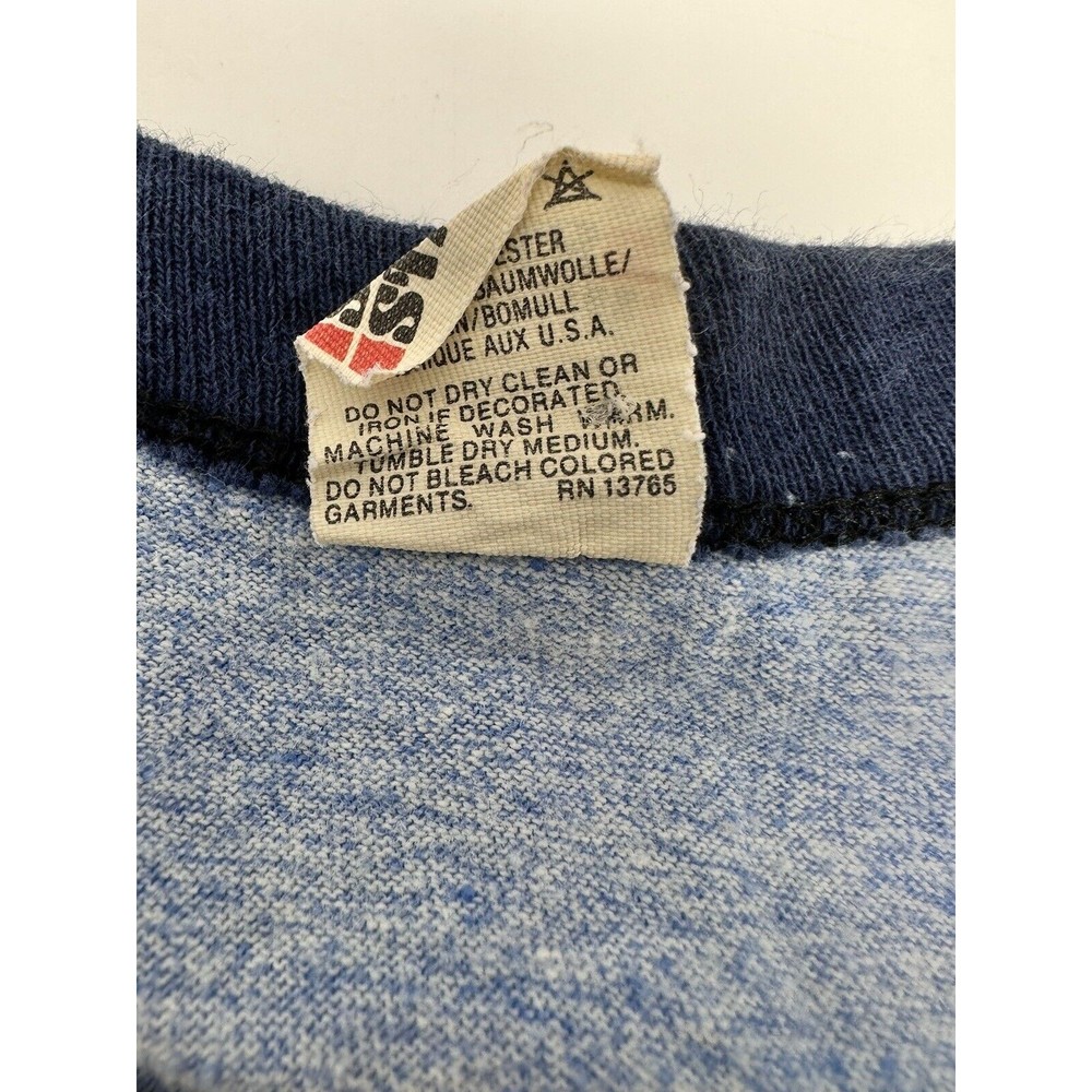 1980’s Screen Stars Tee Shirt Royal two tones (Medium) blue with Navy… - Picture 8 of 11